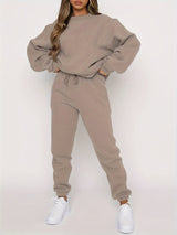 Olive | Relaxed Fit Sweatshirt & Jogger Set