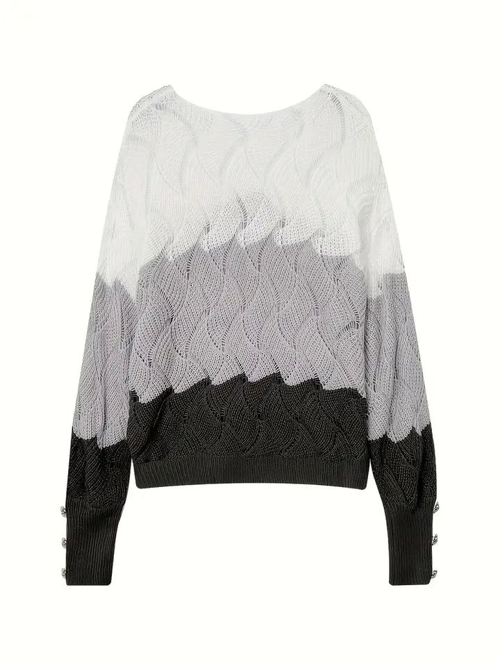 Elise - Elegant V-Neck Knitted Sweater