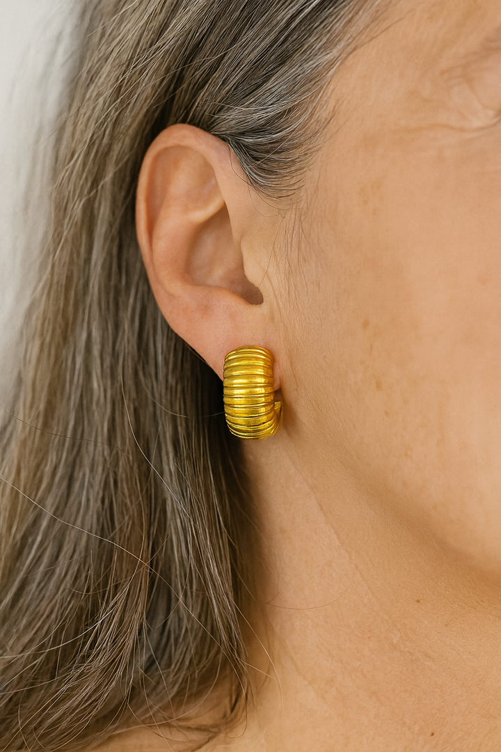 Aurelia | Bold Textured Hoop Earrings