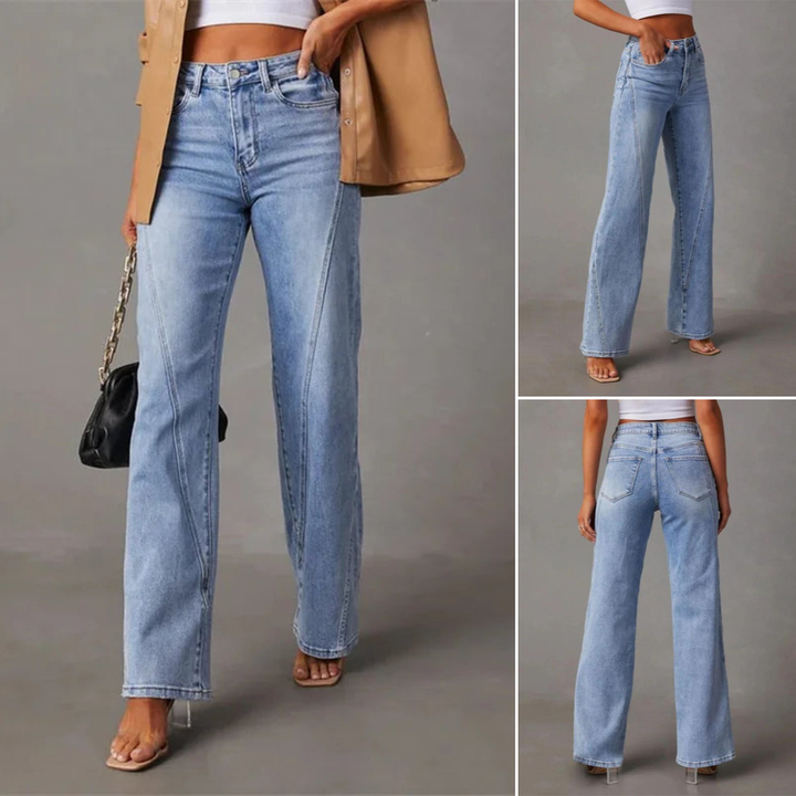 Leah - High Waisted Wide Leg Jeans