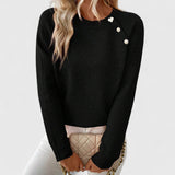 Amelie | Pearl Accent Knit Sweater